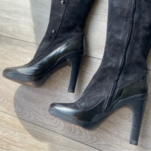 Fendi Suede Full Leather Heeled Riding Boots - Picture 9 of 16